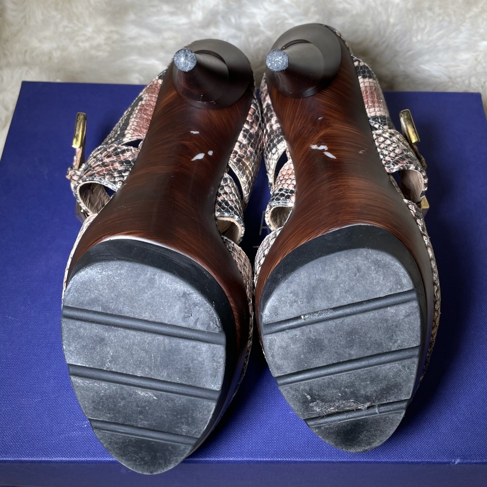 Stuart Weitzman Fuax Python Heels - image 2